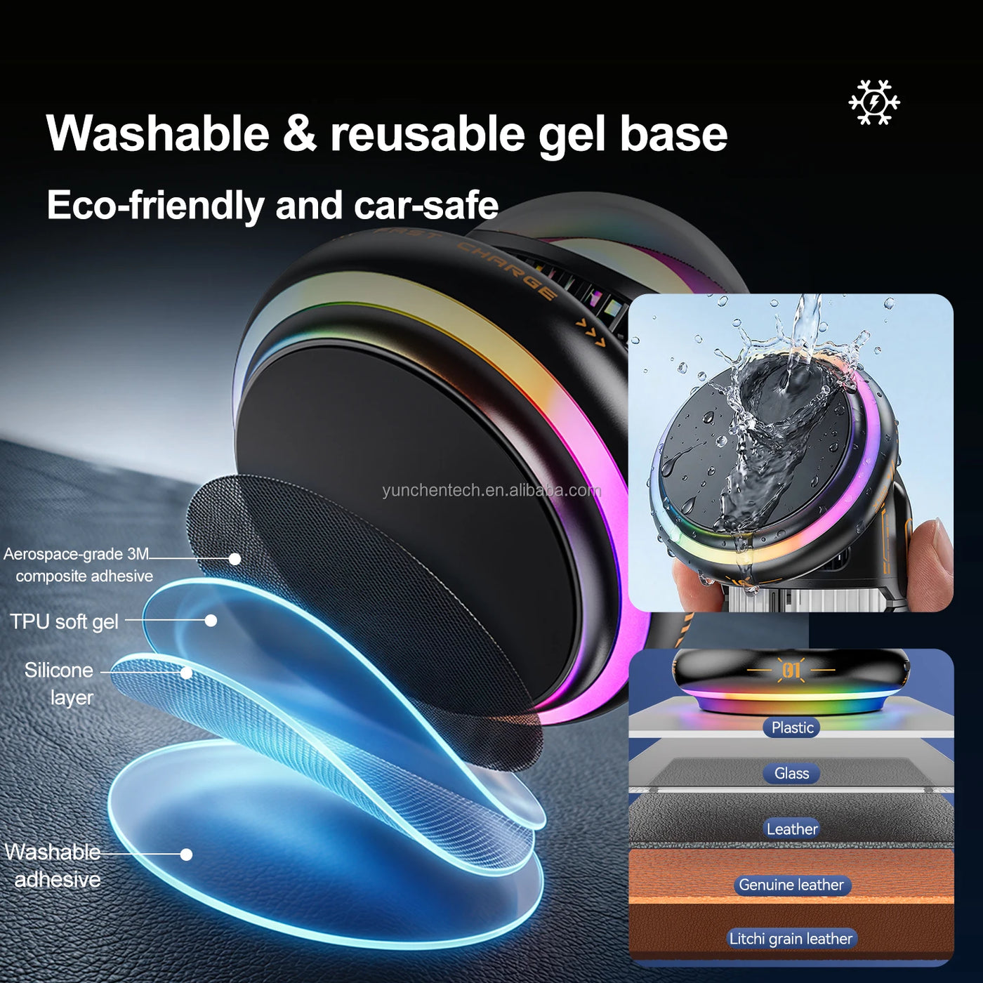 MagCool 360 — 15W Magnetic Car Wireless Charger with TEC Cooling Fan